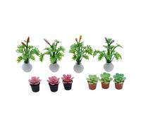 Cpolebev 10 Pezzi Mini Pianta Artificiale Decorazioni in Miniatura Decorazioni Floreali Mini Accessori Mini Vasi Mini Piante Pianta Finta