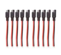 Cpolebev 10 PZ 15 CENTIMETRI SAE 2 Pin Connettore Rapido Spina di Scollegamento 14AWG SAE di Estensione Cablaggio per Moto Pannello Solare
