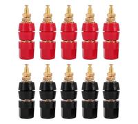 Cpolebev 10 Pz/Placcato Banana Binding Post Grande Amplificatore di Corrente 4Mm Spina un Banana Presa Martinetti Altoparlante Terminale 5 Paia