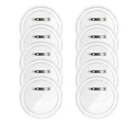 Cpolebev 10 Set di Bottoni per Creare Bottoni Vuoti, Spille Trasparenti con Parti di Bottoni Posteriori per Spille DIY