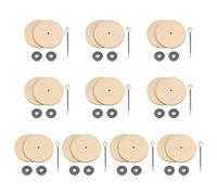 Cpolebev 10 Set di Connettori per Giunti per Bambole, Giunti A Coppiglia e Dischi in Fibra di Legno, Bulloni di Innesto Mobili, Accessori per Bambole, 30 mm