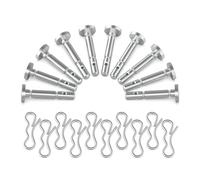 Cpolebev 10 Set di Perni di Sicurezza per Soffiatore di Neve 738-04155 e Perni A Chiavetta 714-04040 Silver Bow Tie Lock Cotter per, Yard-Man 900 Series