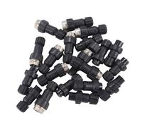 Cpolebev 10 Set GX16 M16 QL16 Plastica 16 mm Spina Aeronautica Femmina Connettore per Montaggio A Pannello 2 Pin