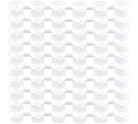 Cpolebev 10 Strisce 60 Vasi Vasi di Vuoti Tazza di Bianca Striscia Contenitori di Stoccaggio di Pittura Forniture per Aula