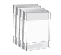 Cpolebev 10 Supporti per Cartelli con Nastro Biadesivo 21,5 X 27,9 cm In Acrilico Trasparente per Display da Parete, Promemoria, Documenti, Menu