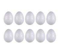 Cpolebev 10 Uova 6 Cm di di Uova di Pasqua Bianche per Dipingere O Incollare
