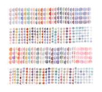 Cpolebev 100 Fogli Washi Dots per Album Etichette Adesive Decorative Colorate
