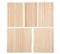 Cpolebev 100 Pezzi Aste per Tasselli nel Legno per Tasselli Artigianali nel Legno 1/8,3/16,1/4,5/16,3/8X6 Pollici Bastoncini per Realizzazione di Bacchette per Nastri da Sposa DIY