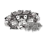 Cpolebev 100 Pezzi di Clips per Recinzione In Filo Zincato, Clips di Montaggio per Recinzioni Agricole con In Acciaio Inossidabile.