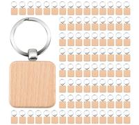 Cpolebev 100 Pezzi DIY nel Legno Vuoto Quadrato Intagliato nel Legno Circa 40 X 40 Mm