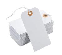 Cpolebev 100 Pezzi Etichette Appese In Carta Bianca Forata, con In Cotone. Etichetta di per Classificazione Dei Prodotti, con Numerazione.