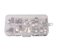 Cpolebev 100 Pz/ 10 Modelli Type-C USB Dock di Ricarica Connettori Mix 6 Pin e 16 Pin Uso per il Telefono e Kit di Riparazione del Prodotto Digitale