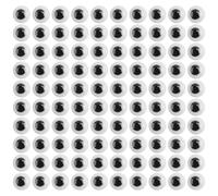 Cpolebev 1000 Pezzi Eyes Occhi Finti Autoadesivi per DIY Craft Scrapbooking, Festival Craft Doll Making Toys Occhi 6Mm