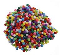 Cpolebev 1000 Pz 10 mm Colore Morbido Soffici Pom Pom Pompons per Bambini Mestieri