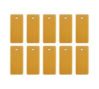 Cpolebev 100Pcs 45X20Mm Etichette Rettangolari Etichette In Legno per Anelli, Etichetta In Legno Grezzo di Bambù