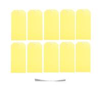 Cpolebev 100Pezzi Etichette di Spedizione In Plastica 15.9cmx7.9cm con Filo, Etichette Resistenti e Scrivibili, Etichette di Spedizione per Attrezzature, Ricambi Auto