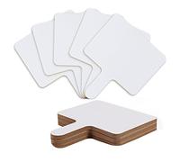 Cpolebev 10PZ 9.6X8 Pollice Dry Erase Answers Paddle, Lavagna Bianca nel Legno un Doppia Faccia Lavagna per Risposte Cancellabile un Secco