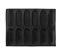 Cpolebev 12 Fori nel Silicone Pan-Antiaderente Forato per Pane Francese Forme, Stampi per Hot Dog, Fodere da Forno Stampo per Pane