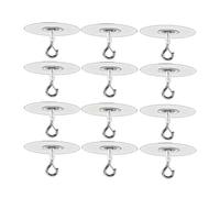 Cpolebev 12 Ganci Autoadesivi per Soffitto, Foratura, per Appendere Piccole Piante, Campanelli Eolici