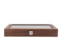 Cpolebev 12 Grid Walnut Portapenne Portapenne Astuccio Portapenne Regalo per Studenti Rettangolo Antipolvere Scatola Stilografica Collezione di Penne