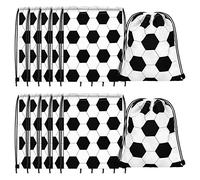 Cpolebev 12 Pezzi Borsa con Coulisse per Caramelle nel Stile Calcio Softball con Coulisse per Pallavolo da Pallacanestro da Calcio