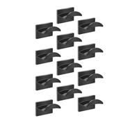 Cpolebev 12 Pezzi di Attacchi per Cappelli, Porta Cappelli Nero per Muro, Supporti per Berretti da Baseball, per Parete, Porta, Decorazione della Stanza.