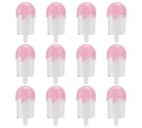 Cpolebev 12 Pezzi di Scatole per Caramelle A Forma di Gelato, Contenitori per Feste, e Regali, Contenitori per Caramelle, Forniture per Feste di Matrimonio Durevoli (Rosa)