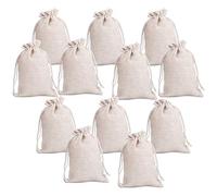 Cpolebev 12 Pezzi Piccoli Sacchetti Cotone con Coulisse Riutilizzabili Panno di Mussola Regalo Gioielli per Matrimoni DIY Saponi Artigianali tè Spezie Fagioli Bustine di Natale