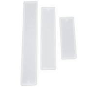 Cpolebev 12 Pezzi/Set Rettangolo Segnalibro Silicone Stampo Segnalibro DIY Stampo Gioielli nel Resina Epossidica