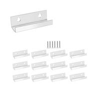 Cpolebev 12 Pezzi Supporto da Parete per Scaffali per Dischi in Vinile, 4 Pollici, Supporto per Dischi in Acrilico Trasparente, Display, Mensole Galleggianti, Montaggio A Parete