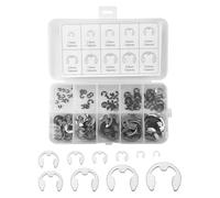 Cpolebev 120 PCS 304 Kit Assortimento di Rondelle a Clip in Acciaio Inossidabile e per Fissaggio Albero M1.5-M10