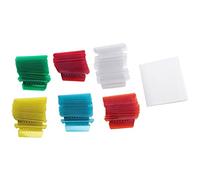Cpolebev 120 Set di Linguette per Cartelle Sospese Multicolori con Inserti Vuoti 2 Pollici Linguette per Cartelle Sospese in Plastica per Cartelle Sospese