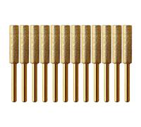 Cpolebev 12PZ Set di Cilindrica Rivestita In Diamante da 5,5 mm per Affilatura Motosega, per Catena In Pietra, Attrezzi per Affilare e Intagliare la Motosega