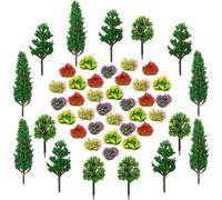 Cpolebev 15 Pezzi Mini Modello in Miniatura Cluster di Fiori DIY 32 Pezzi Fiori Artificiali Multi-Funzione Scenario Diorama Forniture