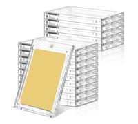 Cpolebev 15 Porta Carte Magnetici da 100 Punti per Carte Collezionabili, Porta Carte Magnetici per Carte Spesse da Baseball, Calcio, Hockey