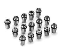 Cpolebev 15 PZ ER11 Set di Pinze un Molla di Precisione per Incisione CNC Tornio Chuck Tool 1.0Mm-7.0Mm e 1/4 di Pollice 1/8 di Pollice