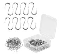Cpolebev 150 Pezzi Mini S Ganci Connettori Appendini nel Metallo Un Forma di S per Ganci DIY, Gioielli Appesi, e Etichette