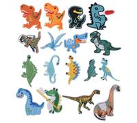 Cpolebev 17 Pezzi Toppa da Stiro Dinosauro Toppe Ricamate da Cucire Cucire su Applique Decorative per Giacche T-Shirt Jeans Abbigliamento