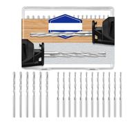 Cpolebev 18 Pezzi Punte per Cartongesso Punte per Taglio Legno da 1/8 di Pollice Punte per Taglio Legno Punta Pilota Set, Acciaio Rapido M2