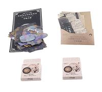 Cpolebev 192 Pezzi Celesti Vintage per Scrapbooking Luna Spazio Astronomia Forniture per Diario