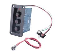 Cpolebev 2.1 Canali Bluetooth 5.0 Scheda Amplificatore Audio 2X25W+50W Subwoofer Classe D Kit Scheda Amplificatore con DC Femmina+ AUX
