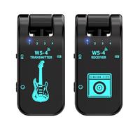Cpolebev 2.4G WS-4 per Chitarra Wireless Ricevitore Trasmettitore per Chitarra per Basso Elettrico Trasmissione In Tempo Reale 48K/16bit