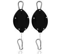 Cpolebev 2 Ganci per Piante Retrattili Resistenti, Ganci per Puleggia per Piante Regolabili, per Cestini di Fiori da Giardino e Mangiatoie per Uccelli