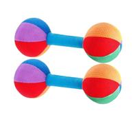 Cpolebev 2 Manubri da Allenamento per Afferrare Il Bambino da 0 A 1 Anno, Giocattolo per L'Allenamento della Percezione Uditiva, Masticabile, di Sabbia, Sonaglio