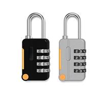 Cpolebev 2 Pacchi Lucchetto A Combinazione Impermeabili Nero e per Armadietto Palestra Scuola, Cancello, Capannone, Serrature di Sicurezza con Codice A 4 Cifre