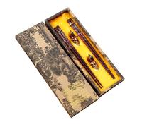 Cpolebev 2 Paia di Bacchette Cinesi Riutilizzabili Come Mostrato in Legno 23.6x0.7cm Regalo Elegante Tradizionale Cinese