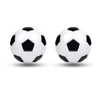 Cpolebev 2 Palloni da Calcio da Allenamento Professionali Misura 5 Neri in Pelle PVC Calcio