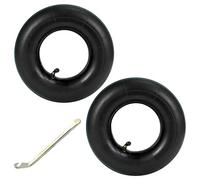Cpolebev 2 PCS 4.10/3.50-4 Pollici Camera d'Aria Pneumatico per Carrello A Mano, Carrello, Tosaerba, Camera d'Aria di Ricambio 4.10-4 con Piede di Porco