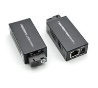 Cpolebev 2 PCS Convertitore Multimediale Switch A Fibra Ottica Gigabit 100/1000M A/B SC Ethernet RJ45 Trasmettitore Ottico 20KM Fibra Switch In Plastica+Metallo
