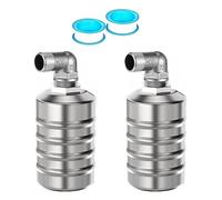 Cpolebev 2 PCS Mini Valvola A Sfera Galleggiante In Acciaio Inossidabile -1/2In Presa D'Acqua Laterale Salva Posto Facile Installazione